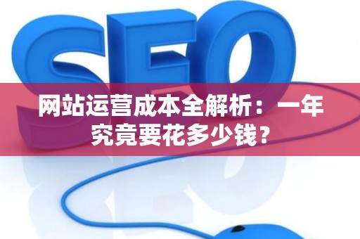 网站运营成本全解析：一年究竟要花多少钱？